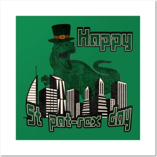 Happy St Pat Rex Day Posters and Art